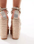 Фото #4 товара Simmi London Missy metallic heeled espadrille in rose gold