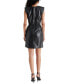 ფოტო #2 პროდუქტის Women's Belen Faux-Leather Cap-Sleeve Dress