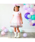 Toddler Girls Pink Confetti Short Sleeve Tutu Dress