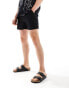 Фото #4 товара ASOS DESIGN pleated linen shorts in black