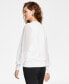 Фото #5 товара Women's Mock Neck Clip Dot Sheer Long Sleeve Sweater