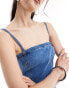 Nobody's Child Hampton bandeau midi dress in denim