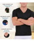 Фото #8 товара Men's Big & Tall Insta Slim Compression Short Sleeve V-Neck T-Shirt