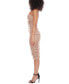 Women's Metallic Glitter Bodycon Dress