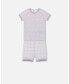 Baby Girl Organic Cotton Two Piece Pajama Set Lilac Printed Little Flowers - Infant