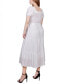 Фото #7 товара Petite Short Sleeve Tiered Midi Dress