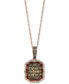 Фото #1 товара Le Vian chocolatier® Diamond Cluster 18" Pendant Necklace (7/8 ct. t.w.) in 14k Rose Gold