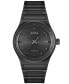 ფოტო #1 პროდუქტის Men's Candor Auto Automatic Ionic Plated Black Steel Watch 41mm