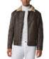 Men's Maxton Asymmetrical Moto Jacket with Faux-Shearling Collar