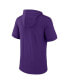 Фото #4 товара Men's Purple Clemson Tigers Outline Lower Arch Hoodie T-shirt