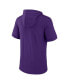 ფოტო #4 პროდუქტის Men's Purple Clemson Tigers Outline Lower Arch Hoodie T-shirt