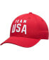 ფოტო #1 პროდუქტის Big Boys Red Team USA New Logo Solid Structured Adjustable Snapback Hat