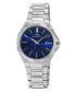 Фото #1 товара Alexander Stainless Steel Silver Tone & Bleu Mens Watch 1232AALS