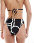 4th & Reckless ivy geo print bikini bottom in black