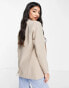 Pieces tailored oversized blazer in beige