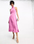 Фото #2 товара Little Mistress high neck midi dress in pink