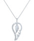 Diamond Angel Wing Pendant Necklace (1/10 ct. t.w.) in Sterling Silver