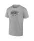 Фото #2 товара Men's Heather Gray Los Angeles Kings New Primary Logo T-Shirt