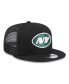Фото #2 товара Men's Black New York Jets Shade Trucker 9FIFTY Snapback Hat