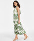 ფოტო #4 პროდუქტის Women's Printed Cotton Halter Mock Neck Maxi Dress