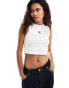 Фото #4 товара Calvin Klein Jeans rib tank top in off white