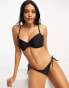 Фото #2 товара Ivory Rose Fuller Bust mix & match underwire tie shoulder bikini top in black