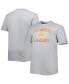 Фото #2 товара Men's Heathered Gray Los Angeles Lakers Big and Tall Heart and Soul T-shirt