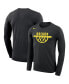 Фото #2 товара Men's Black Oregon Ducks Basketball Drop Legend Long Sleeve Performance T-shirt