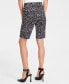 Фото #2 товара Women's Printed High-Rise Pull-On Bermuda Shorts, Created for Macy's
