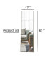 Фото #2 товара gray solid wood frame full-length mirror, dressing mirror, bedroom porch, decorative mirror, clothing store, floor standing large mirror, wall mounted.60"17"