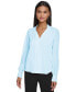 Women's Pleated-Cuff V-Neck Blouse