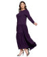 Фото #2 товара Plus Size Tiered Maxi Dress with Long Sleeves
