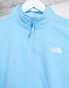 The North Face 100 Glacier 1/4 zip fleece in blue