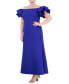 Фото #3 товара Plus Size Off-The-Shoulder Ruffle-Sleeve Gown