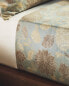 Satin flat sheet with floral print