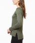 ფოტო #3 პროდუქტის Women's Fine Gauge Boat-Neck Buttoned-Cuff Sweater