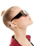 Jeepers Peepers cat eye sunglasses in black with gold