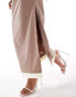 Kaiia maxi contrast hem side split skirt co-ord in mocha MOKKA UND CREME, 46 - фото #4