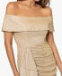 ფოტო #2 პროდუქტის Women's Off-The-Shoulder Draped-Detail Leg-Slit Gown