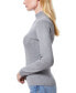 ფოტო #3 პროდუქტის Women's Ribbed Mock-Neck Sweater, Regular & Petites