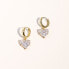 ფოტო #1 პროდუქტის 18 K Gold Plated Brass with Stunning Heart Earrings - Lola Heart Earrings For Women