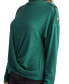 ფოტო #3 პროდუქტის Juniors' Mock Neck Ribbed-Trim Crossover-Hem Sweater