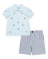 ფოტო #1 პროდუქტის Baby Boys Sailboat Polo Shorts Set