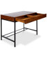 Фото #2 товара Morgan Industrial Acacia Wood Storage Desk with Rustic Metal Iron Accents