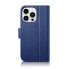 Фото #3 товара Чехол для смартфона ICARER iPhone 14 Pro Max 2w1 кожаный с карманом Anti-RFID синий