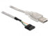 Delock Cable USB 2.0-A male to pin header - Silver