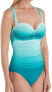 Фото #1 товара Bleu Rod Beattie Womens 185108 Shirred Bandeau One Piece Swimsuit Size 4