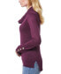 ფოტო #3 პროდუქტის Women's Chevron-Trimmed Cowl-Neck Sweater, Regular & Petites