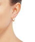 Polished Square Tube Small Hoop Earrings in 14k Gold, 5/8"