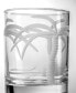Palm Tree Double Old Fashioned 14Oz - Set Of 4 Glasses